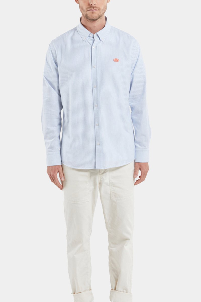 Armor Lux ML Oxford Stripe Shirt (Blue Sky / Milk) | Shirts