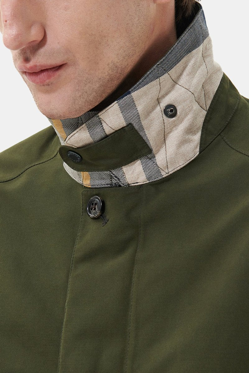 Barbour Cambridge Mac Jacket (Olive/Forest Mist) | Jackets