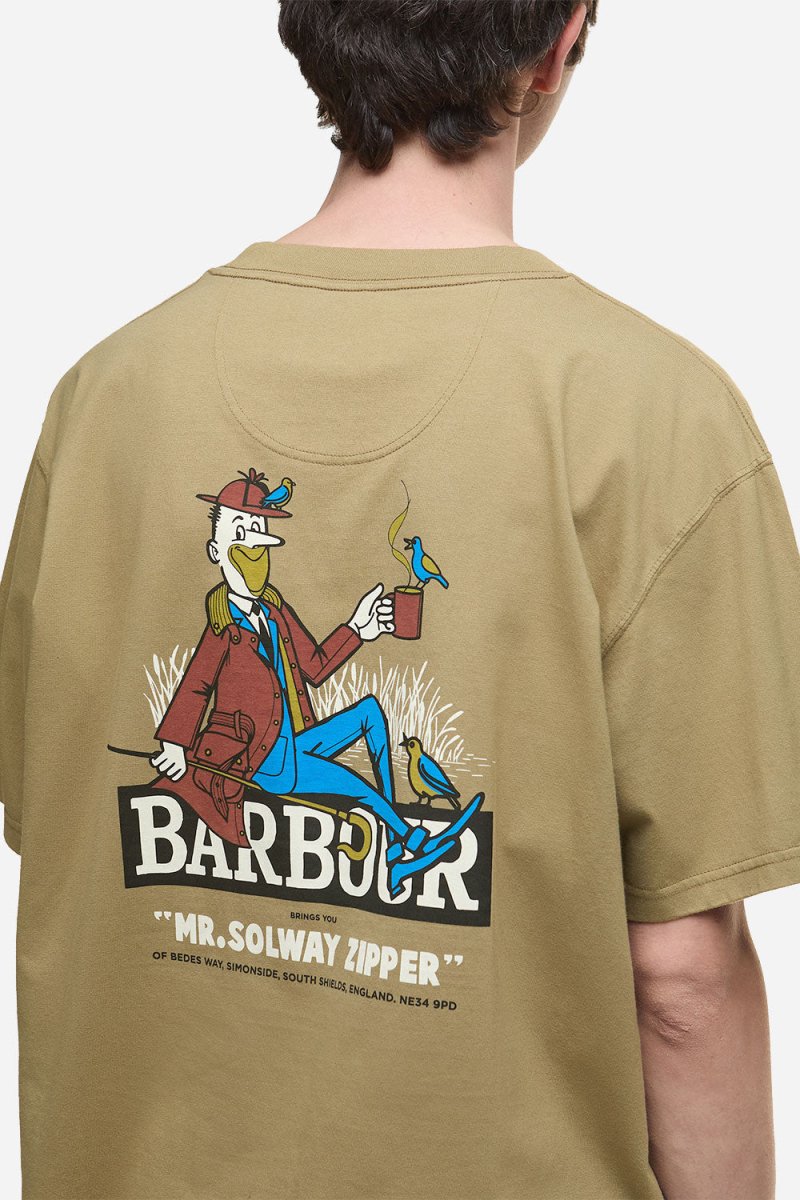 Barbour Campbell OS Graphic T-Shirt (British Khaki) | T-Shirts