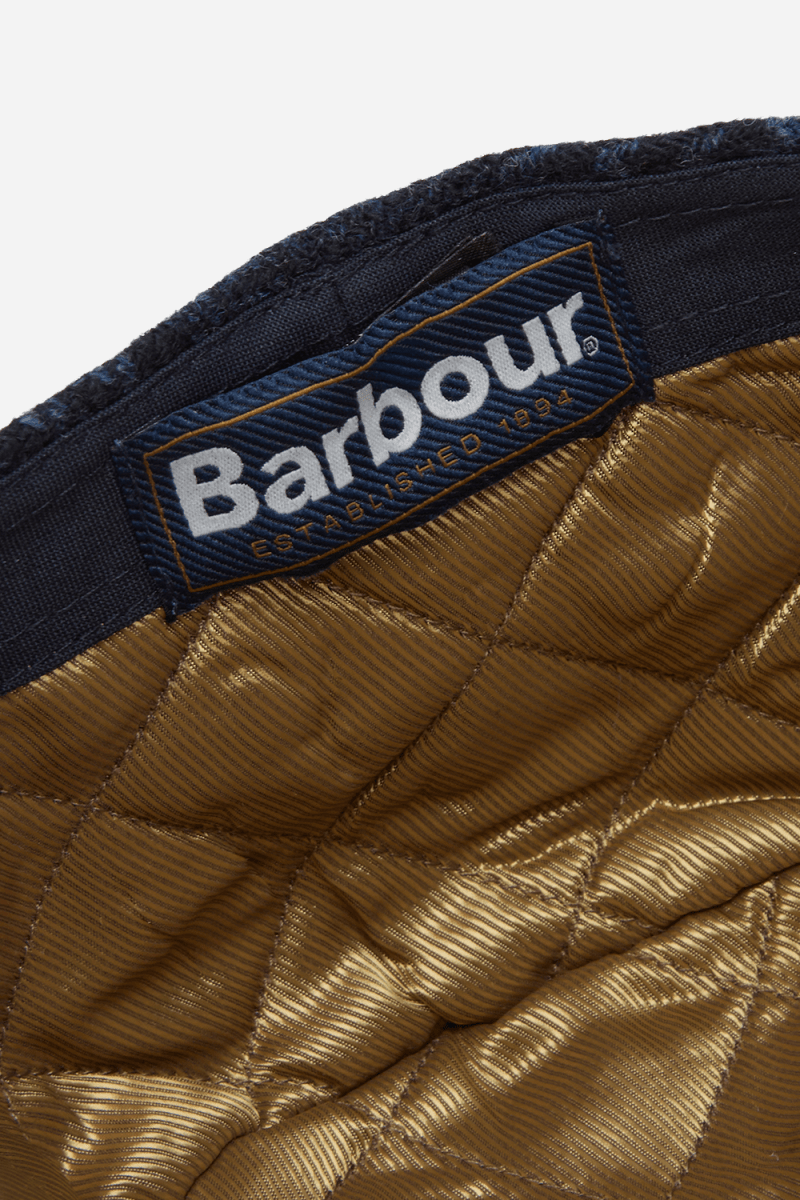 Barbour Deveron Tweed Flat Cap (Navy) | Hats