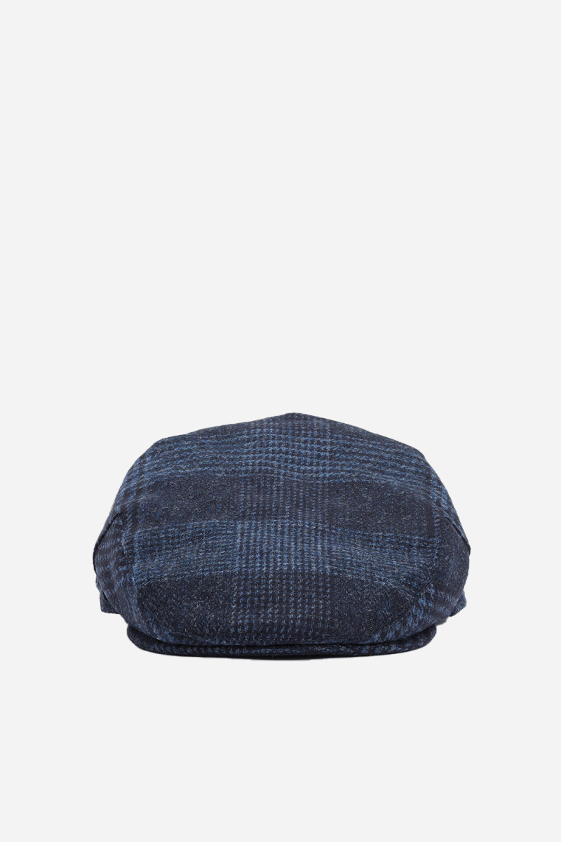 Barbour Deveron Tweed Flat Cap (Navy) | Hats