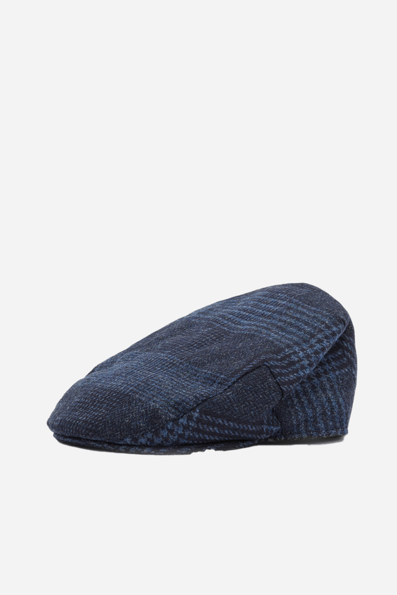 Barbour Deveron Tweed Flat Cap (Navy) | Hats