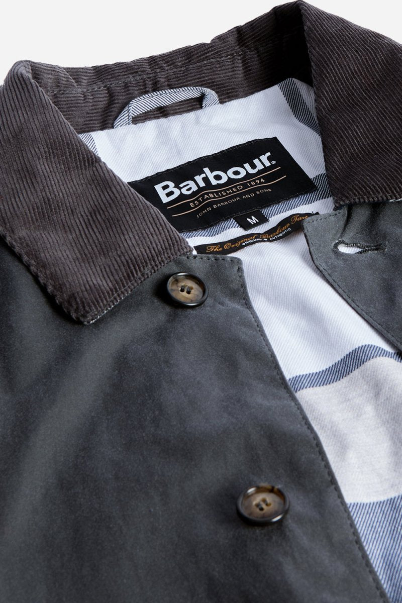 Barbour Lorden Wax Mac (Grey) | Jackets