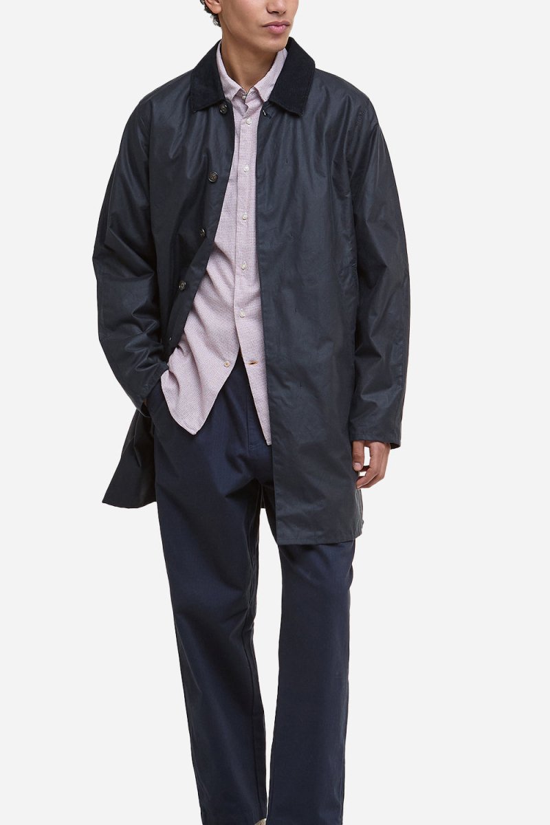 Barbour Lorden Wax Mac (Navy) | Jackets