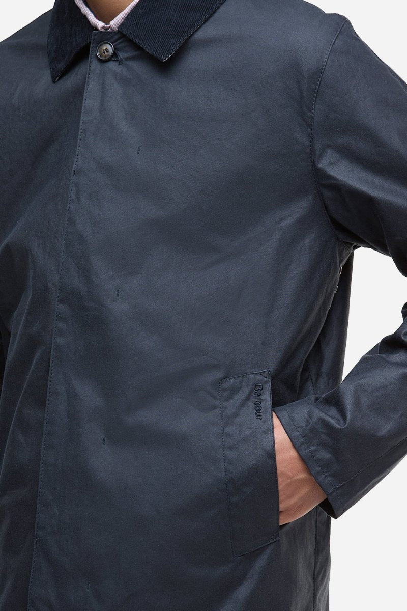 Barbour Lorden Wax Mac (Navy) | Jackets