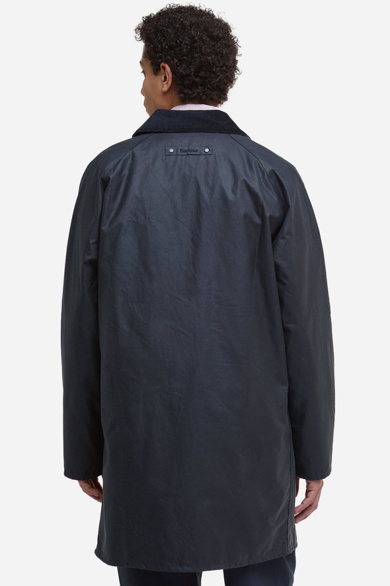 Barbour Lorden Wax Mac (Navy) | Jackets