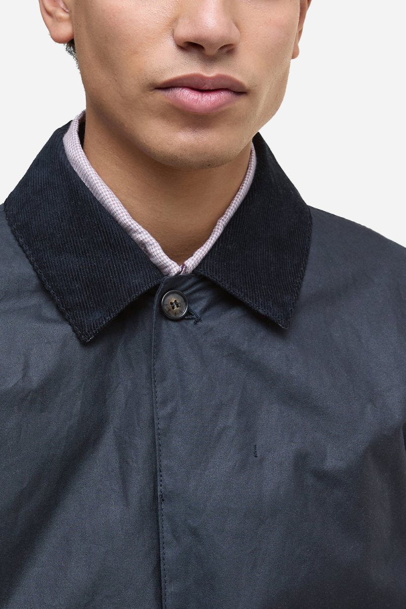 Barbour Lorden Wax Mac (Navy) | Jackets