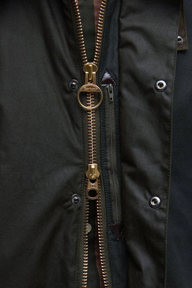 Barbour Patchwork Transport Wax Jacket (Sage Multi) | Jackets