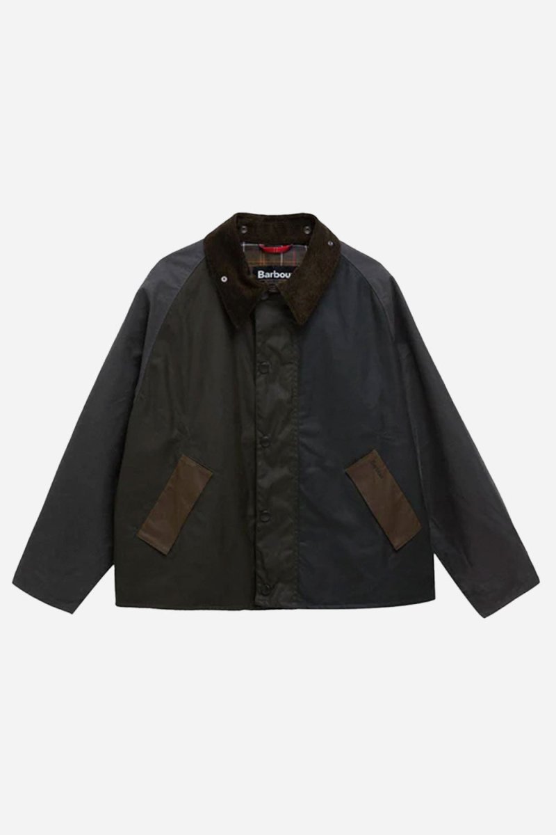 Barbour Patchwork Transport Wax Jacket (Sage Multi) | Jackets
