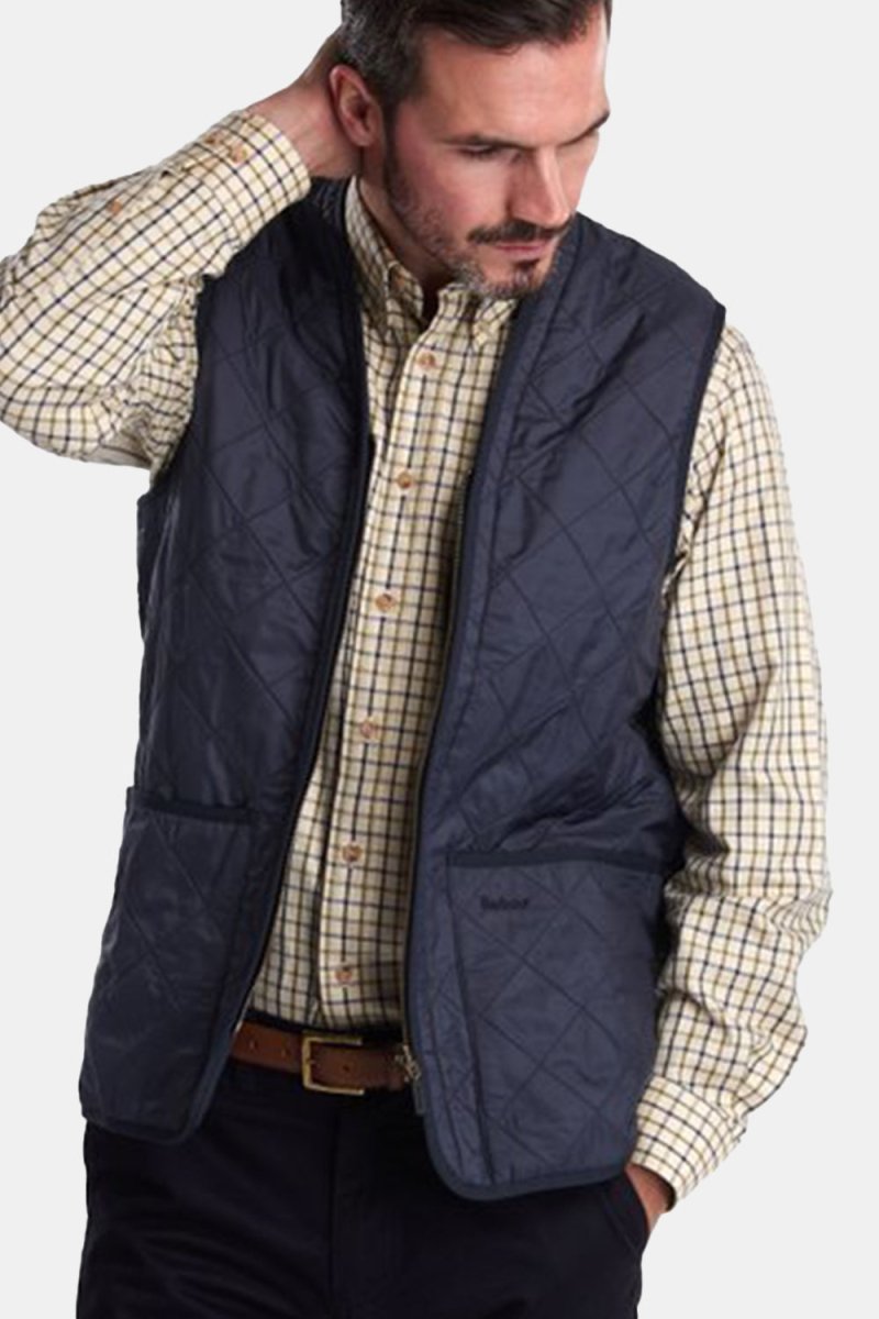 Barbour Polar Quilt Waistcoat Zip-In Liner (Navy) | Vests