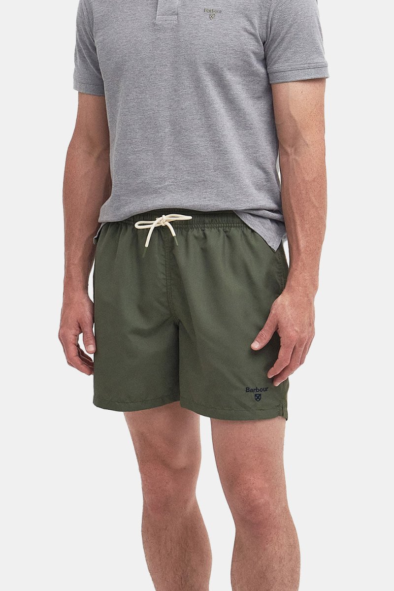 Barbour Staple Logo Swim Shorts (Olive) | Shorts