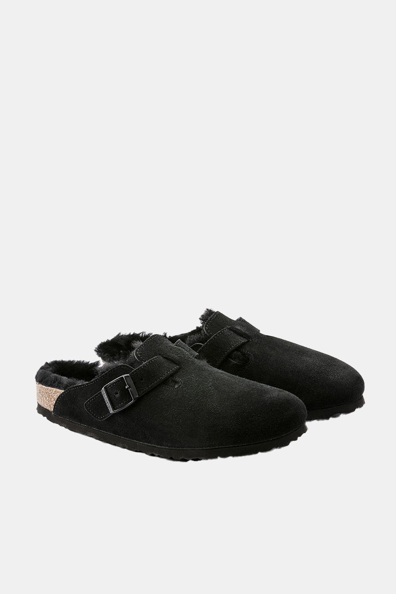 Birkenstock Boston Shearling (Black) | Sandals