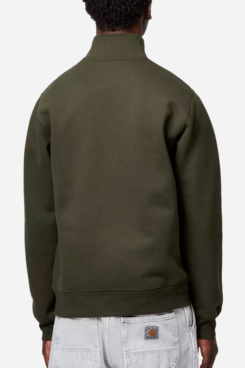 Carhartt Chase Neck Zip Sweat (Olive/Gold) | Sweaters