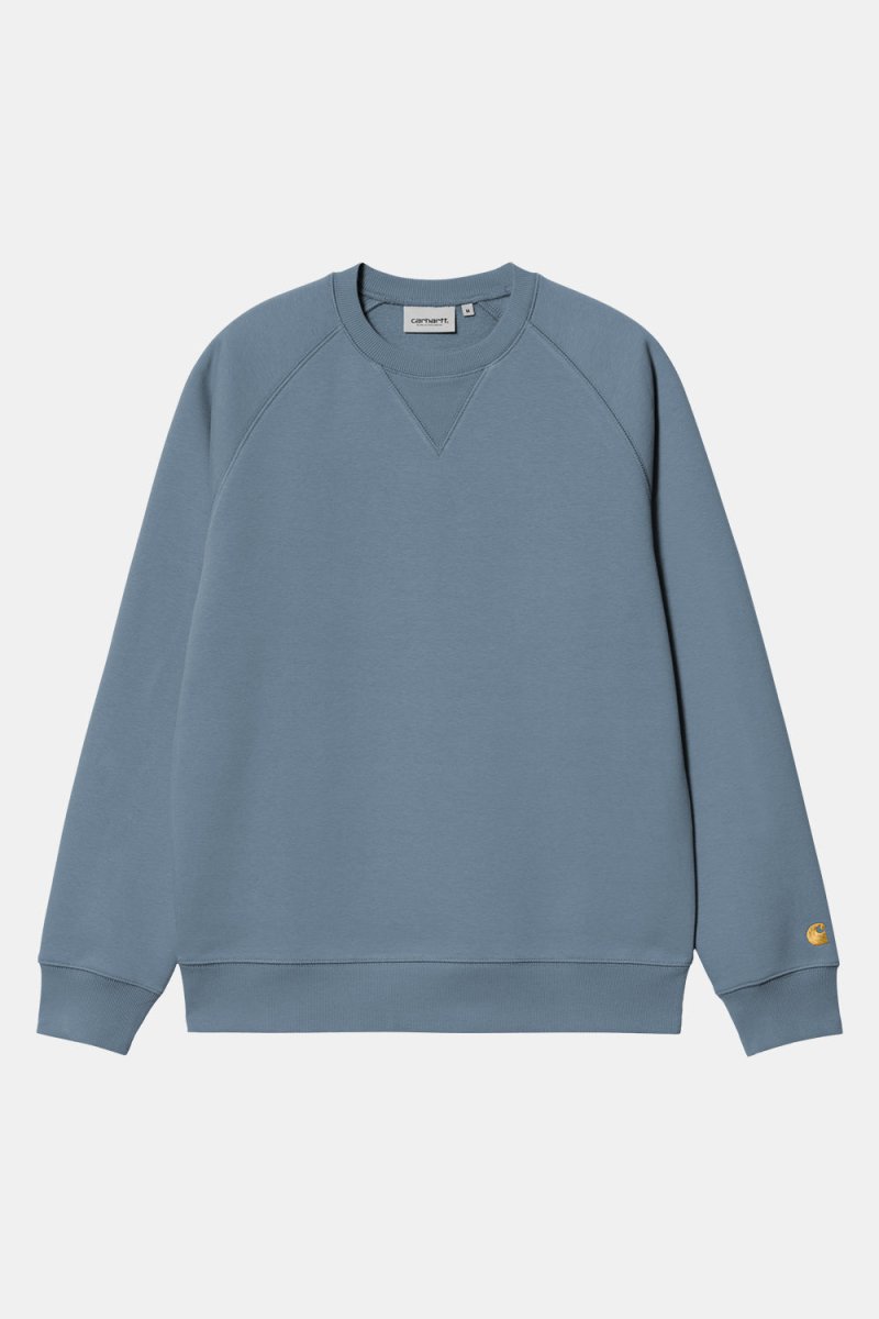 Carhartt WIP Chase Sweatshirt (Angelite/Gold) | Sweaters