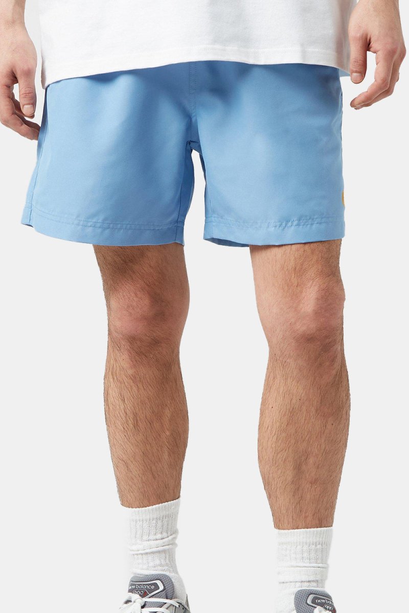 Carhartt WIP Chase Swim Trunks (Piscine/Gold) | Shorts