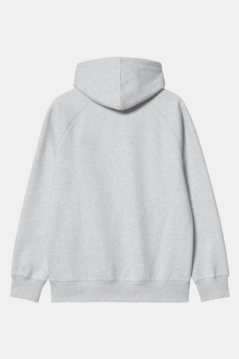 Carhartt WIP Hooded Chase Sweatshirt (Ash Heather/Gold) | Sweaters