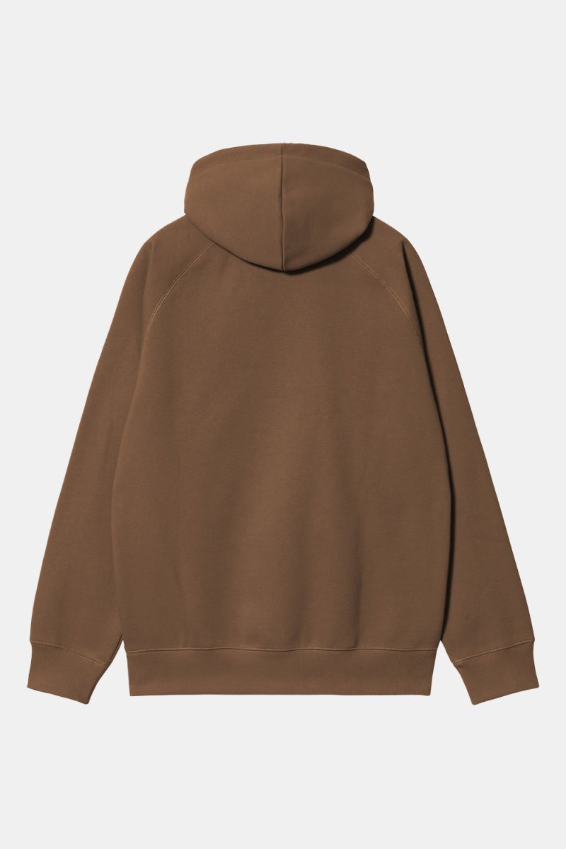 Carhartt WIP Hooded Chase Sweatshirt (Chocolate/Gold) | Sweaters