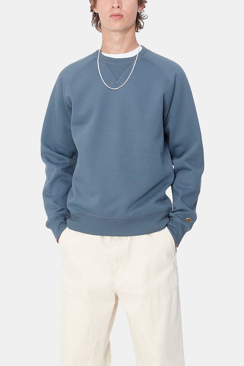 Carhartt WIP Hooded Chase Sweatshirt (Positano/Gold) | Sweaters