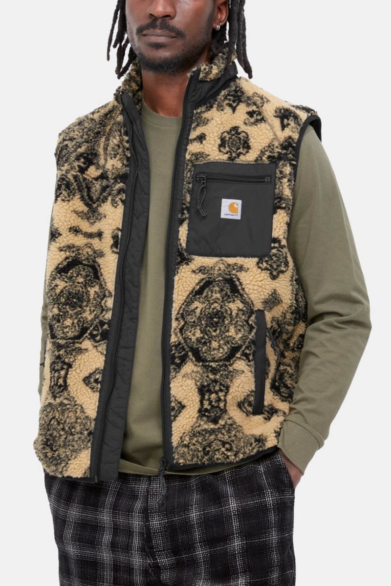 Carhartt WIP Prentis Vest Liner Verse Jacquard Fleece (Dusty Brown &amp; Scoot Black) | Vests