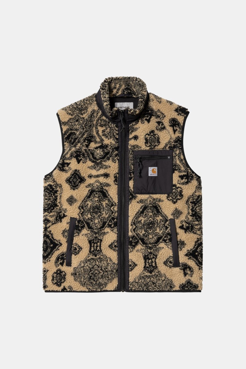 Carhartt WIP Prentis Vest Liner Verse Jacquard Fleece (Dusty Brown &amp; Scoot Black) | Vests