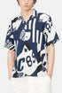 Carhartt WIP kortærmet Marina skjorte (Marina Print/Atom Blue) | Skjorter