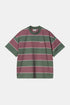 Carhartt WIP kortærmet Quinby T-shirt (Quinby Stripe/Silver Pine) | T-shirts