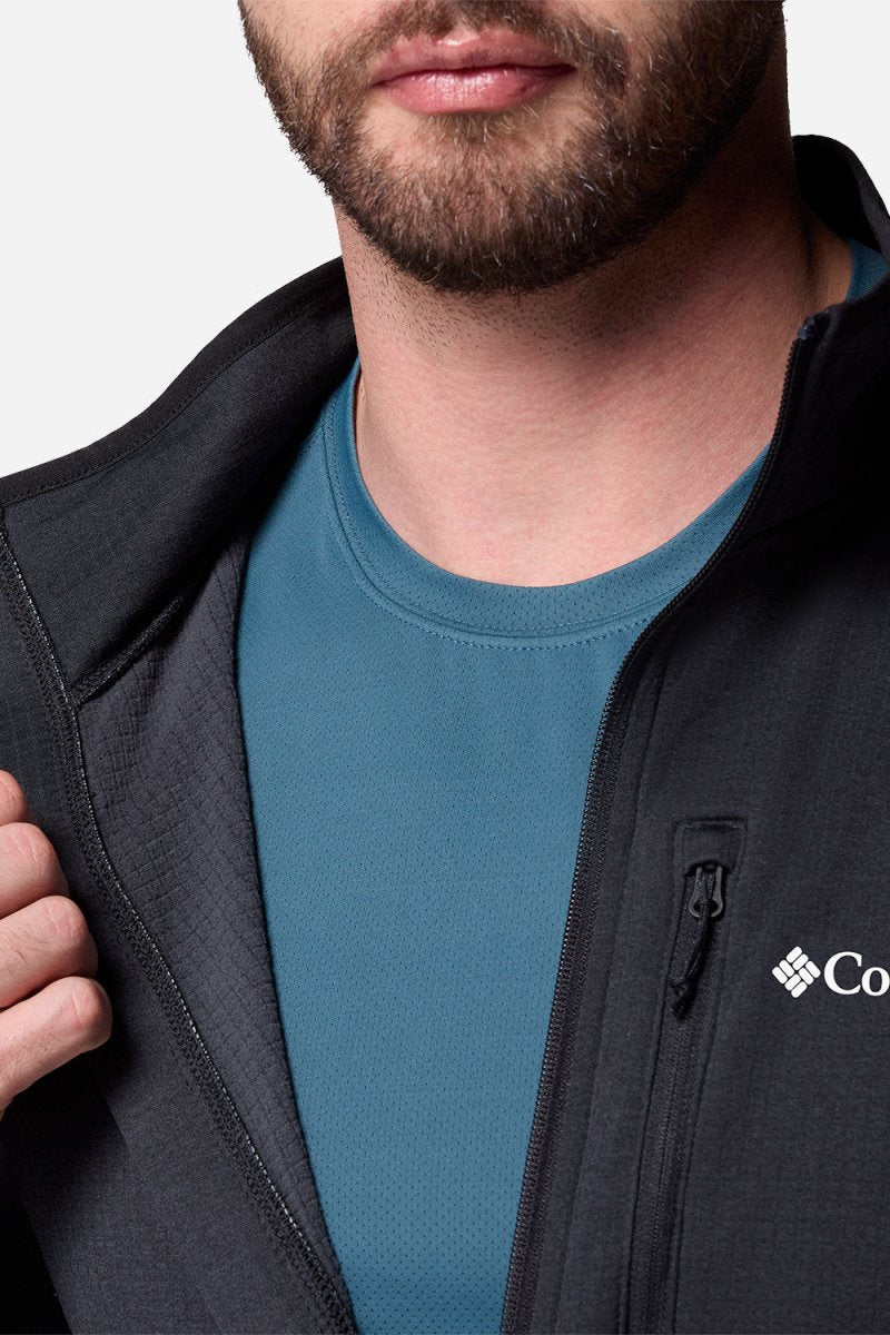 Columbia Essential Hike™ Grid Fleece Full Zip (Black) | Sweaters