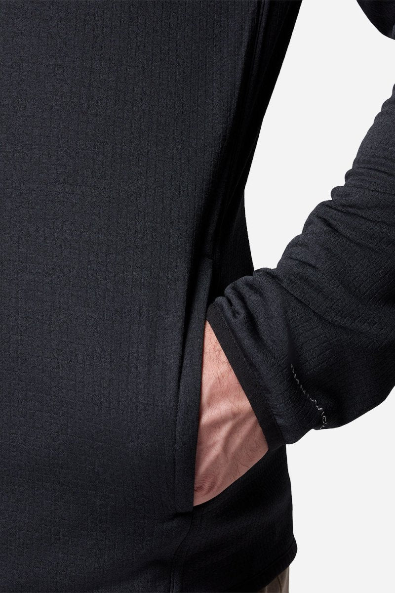 Columbia Essential Hike™ Grid Fleece Full Zip (Black) | Sweaters