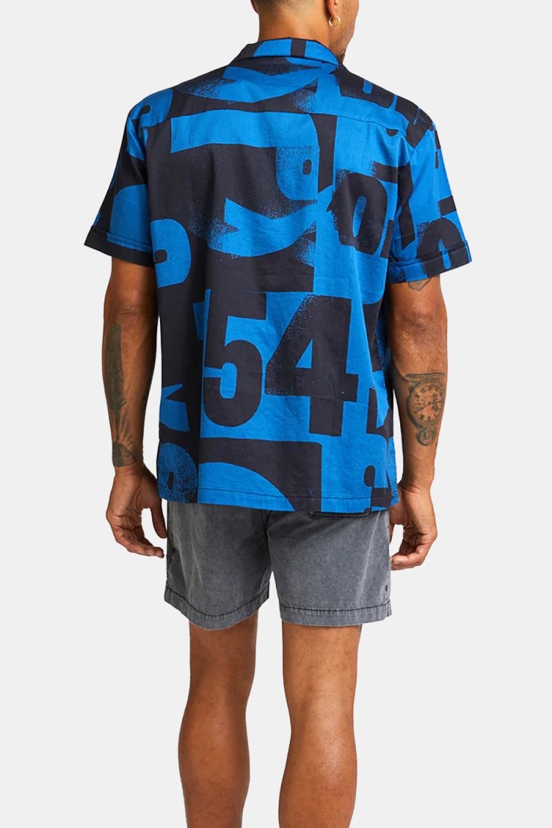 Deus Arithmetic Short Sleeve Shirt (Blue) | Shirts