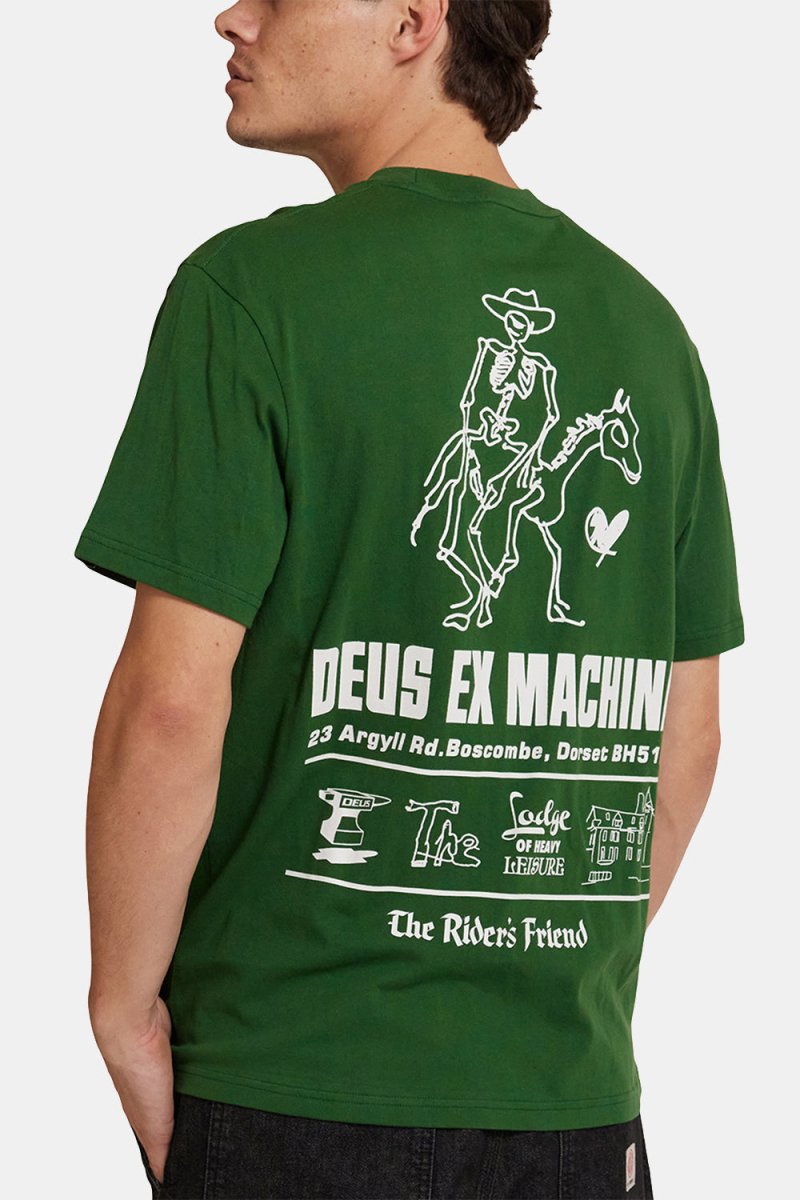 Deus Boscombe Address Tee Organic Cotton T-Shirt (Hillside Green) | T-Shirts