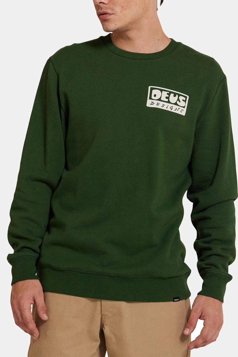 Deus Nice To See You Crew Sweatshirt (Hillside Green) | Sweaters