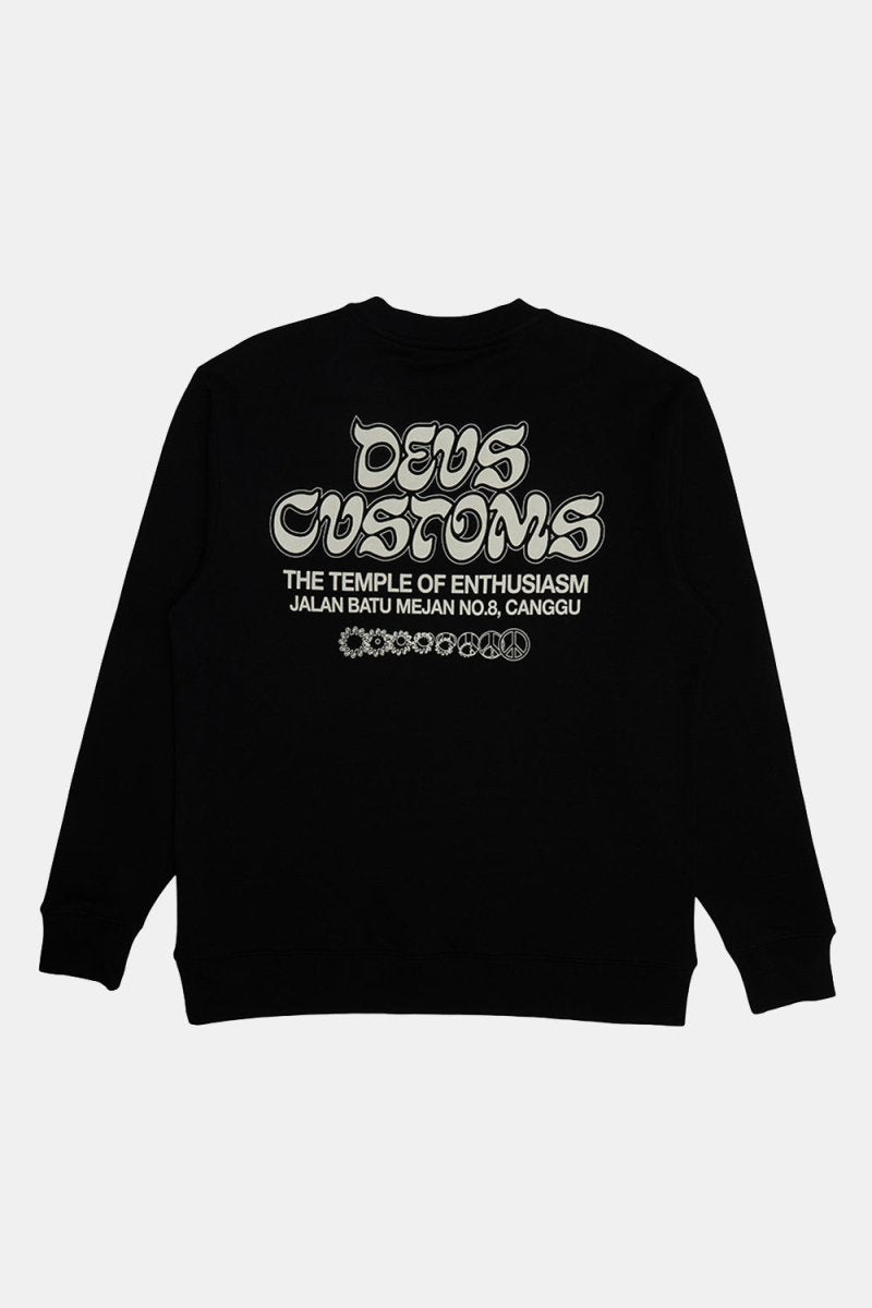 Deus Rinse Wash Crew Sweatshirt (Anthracite) | Sweaters