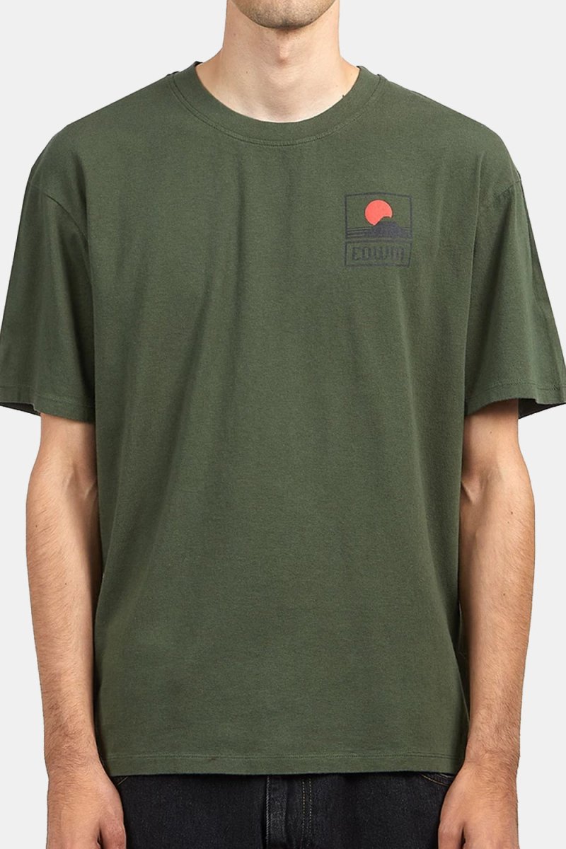 Edwin Sunset On Mount Fuji T-Shirt (Kombu Green) | T-Shirts