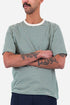 Folk 1x1 Stripe T-Shirt (Phthalo Green/Ecru) | Skjorter