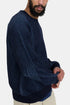 Folk Plated Rib Crew Sweatshirt (Navy/Soft Blue) | Trøjer
