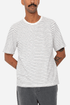 Folk Textured Stripe T-Shirt (Ecru/Navy) | Skjorter