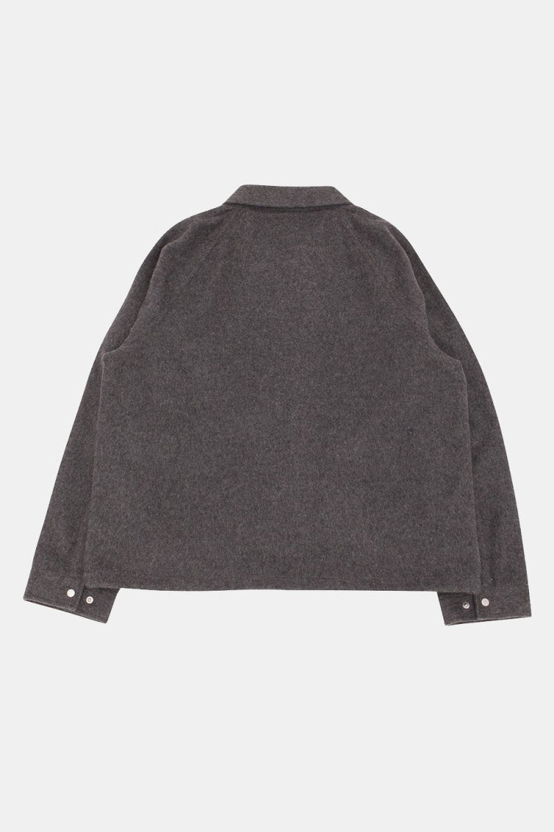 Folk Winter Cropped Coat (Charcoal Wool) | Jackets