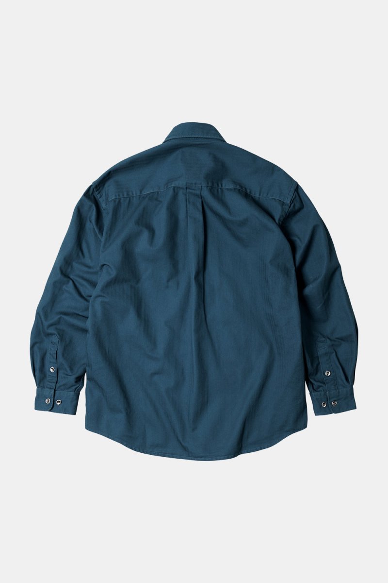 Frizmworks HBT Carpenter Pocket Work Shirt Jacket (Vintage Blue) | Shirts