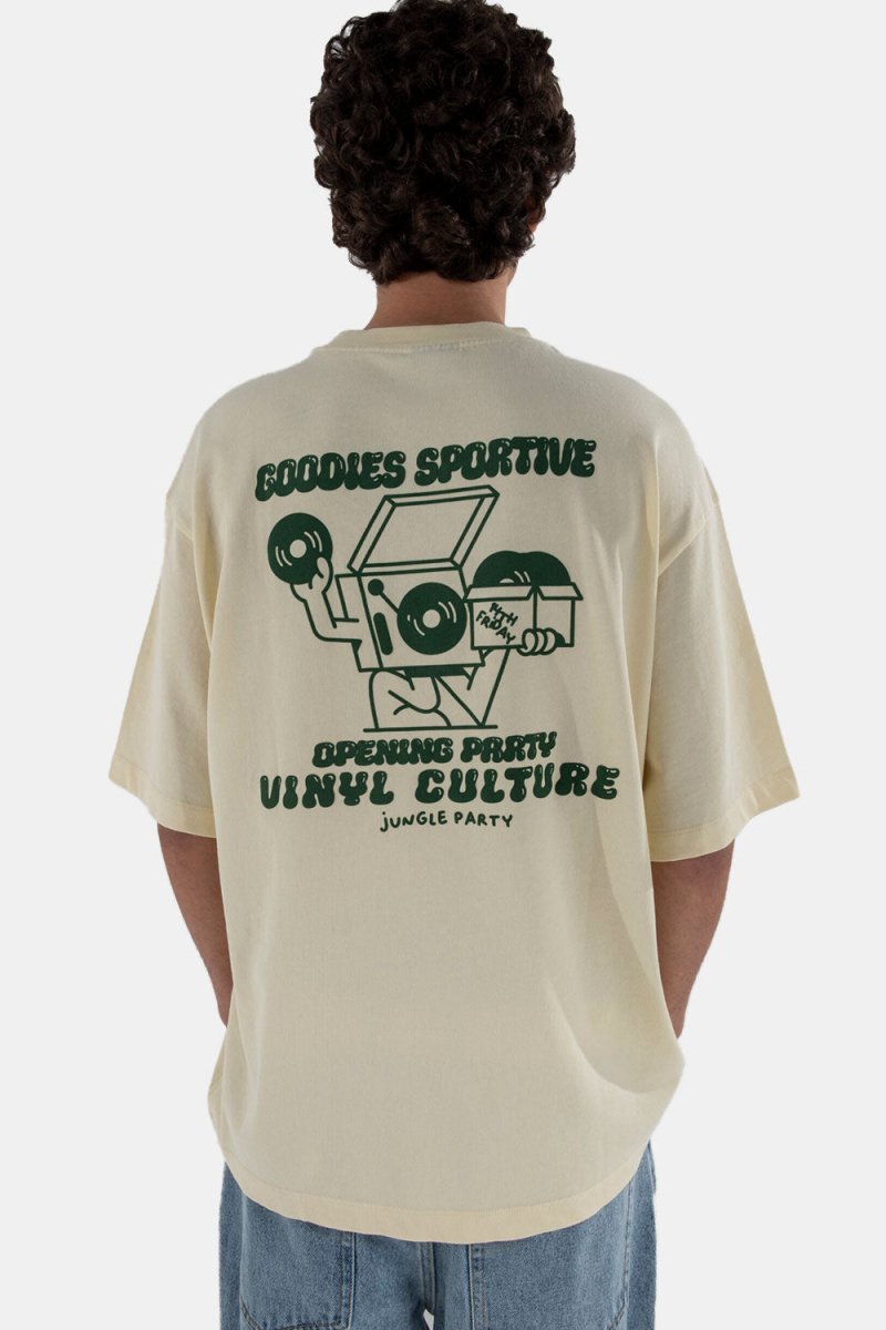 Goodies Sportive Vinyl Culture T-Shirt (Ecru) | T-Shirts