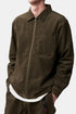 Gramicci Grid Cord Zip Shirt (Olive) | Skjorter