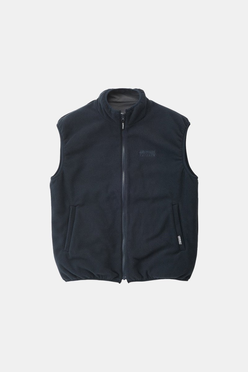 Gramicci Reversible Fleece Vest (Dark Navy) | Sweaters