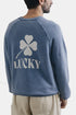 La Paz Cunha Sweatshirt med Lucky Print (Blå Oceana) | Trøjer