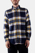 Portugisisk flannel Equi ternet ESP-skjorte (blå/hvid/gul) | Skjorter