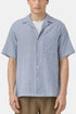 Portugisisk flannel jacquard chambray skjorte (blå) | Skjorter