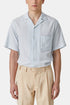 Portugisisk flannel jacquard chambray skjorte (lyseblå) | Skjorter
