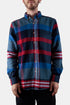 Portugisisk flannel misaligned ternet skjorte (rød/blå) | Skjorter