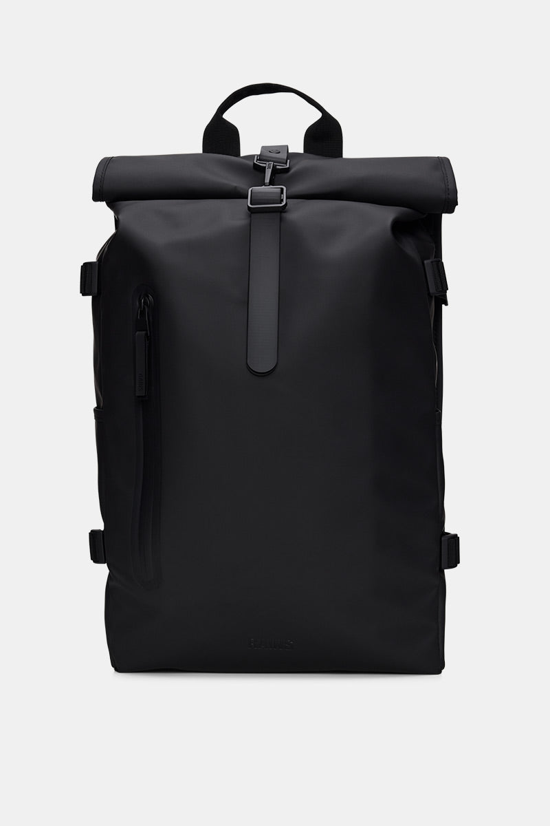 Rains Large Rolltop Rucksack W3 (Black) | Bags