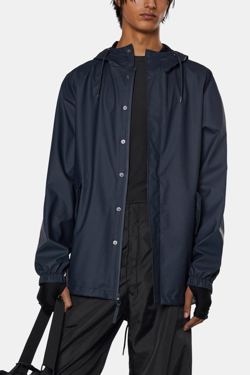 Rains Waterproof Fishtail Jacket (Navy) | Jackets