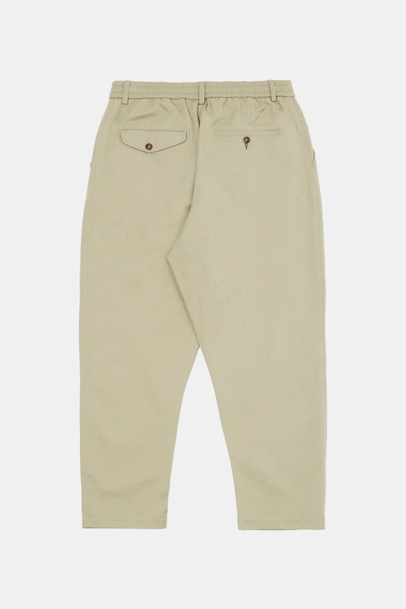 Universal Works Pleated Track Pant (Stone) | Trousers