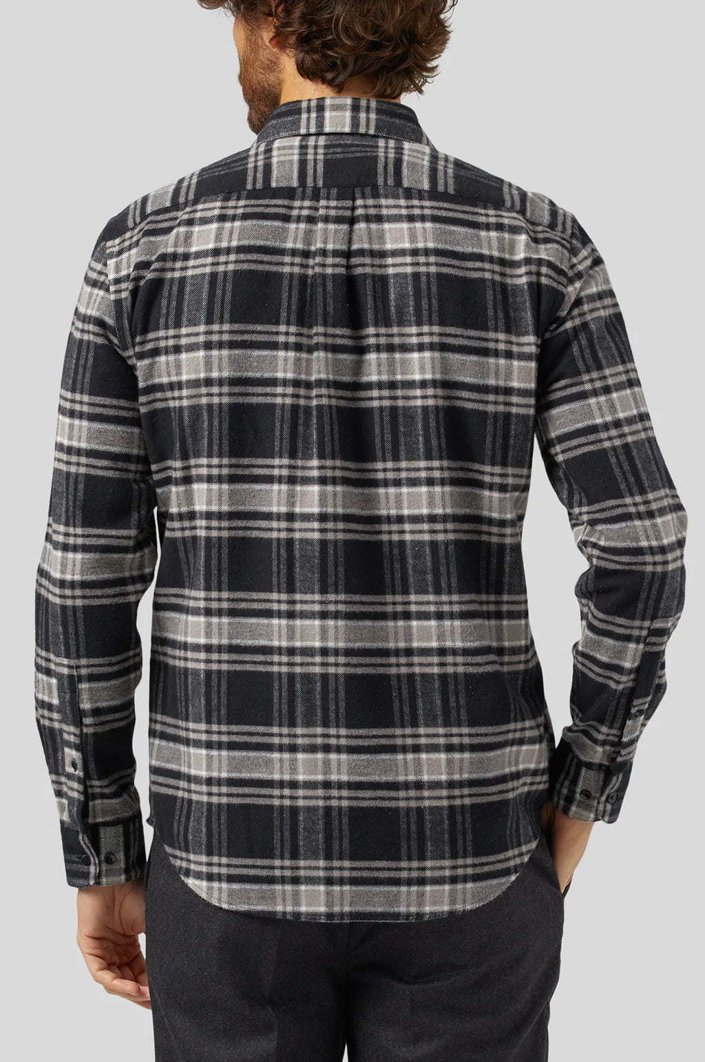 Portuguese Flannel B&amp;B Checked ESP Shirt (Black / Grey)